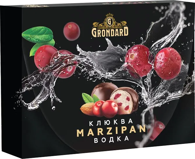  TM Grondard       (10186) Конфеты глазированные Марципановые Клюква и Водка, 98г  в Челябинске