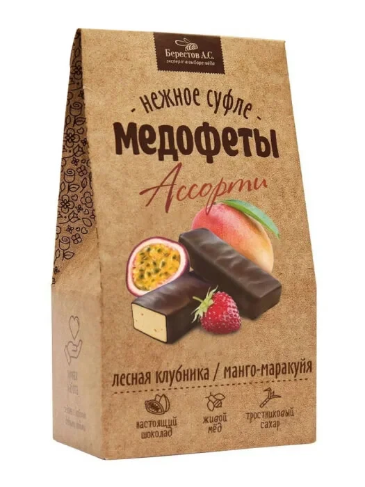  Берестов Медофеты Манго маракуйя и клубникой,150г    в Челябинске