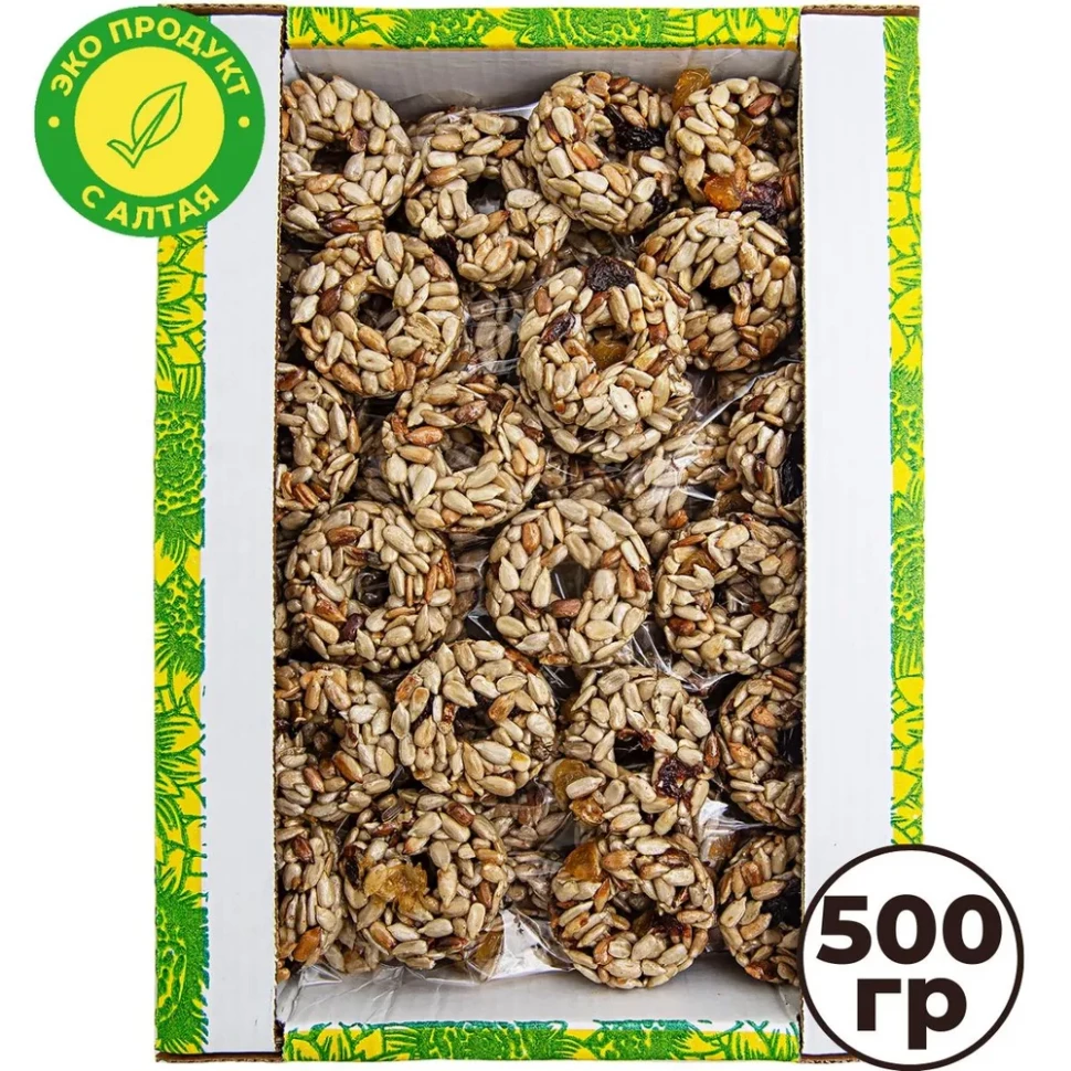  Козинаки из подсолнечника с медом и сухофруктами "Зачетные" 500г в Челябинске