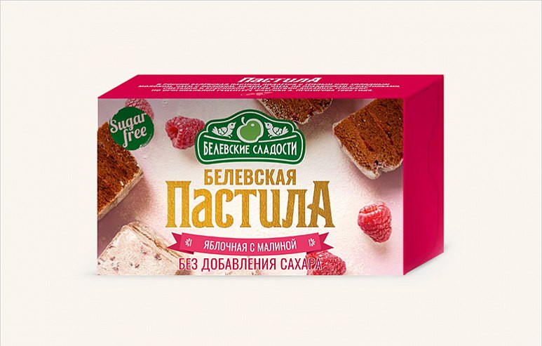  Пастила  200г диетическая с МАЛИНОЙ, НОВЫЙ ФОРМАТ (4*50г)   в Челябинске
