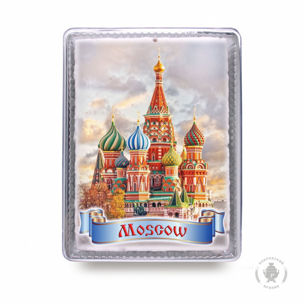 №3 Пряник 600г MOSCOW с фотопечатью (в подарочной пластиковой упаковке)  в Челябинске