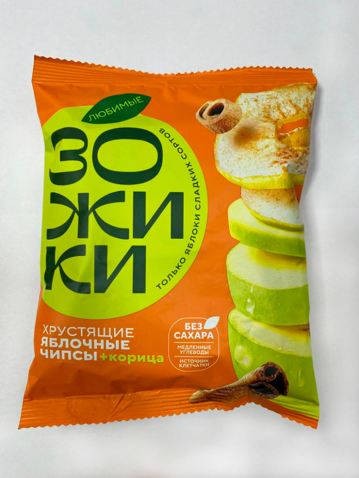  Зожики Яблочные+корица чипсы, 25г  в Челябинске