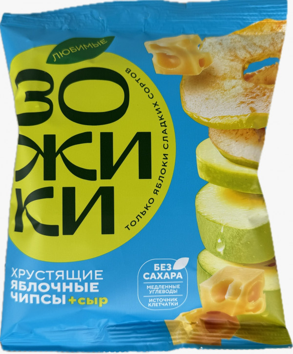 №1 Зожики Яблочные чипсы с сыром, 25г  в Челябинске