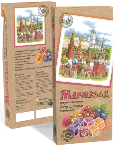  Сладарт Мармелад Ассорти ягодное в сахарной пудре, 200г    в Челябинске